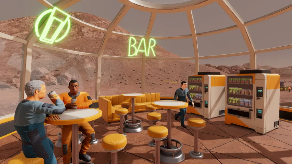Planetbase 2 bar, kolonistlerin dinlenme alanı