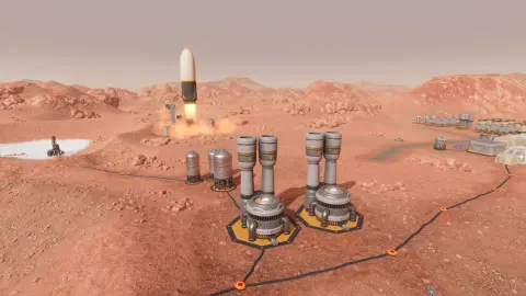 Planetbase 2 roket yakıtı üreten metalox rafinerisi