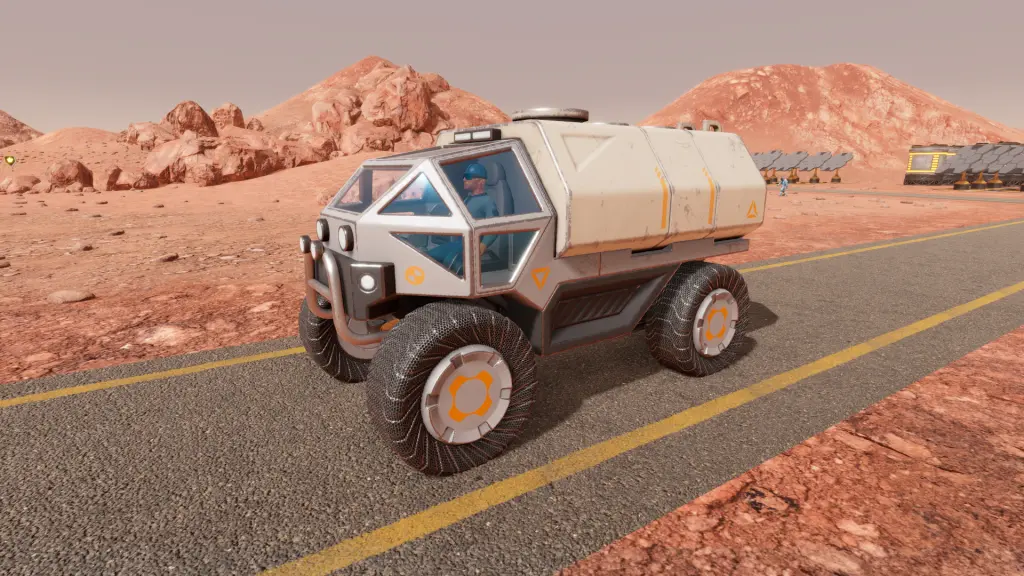 Planetbase 2 tanker aracı yakıtı iniş pistine taşırken