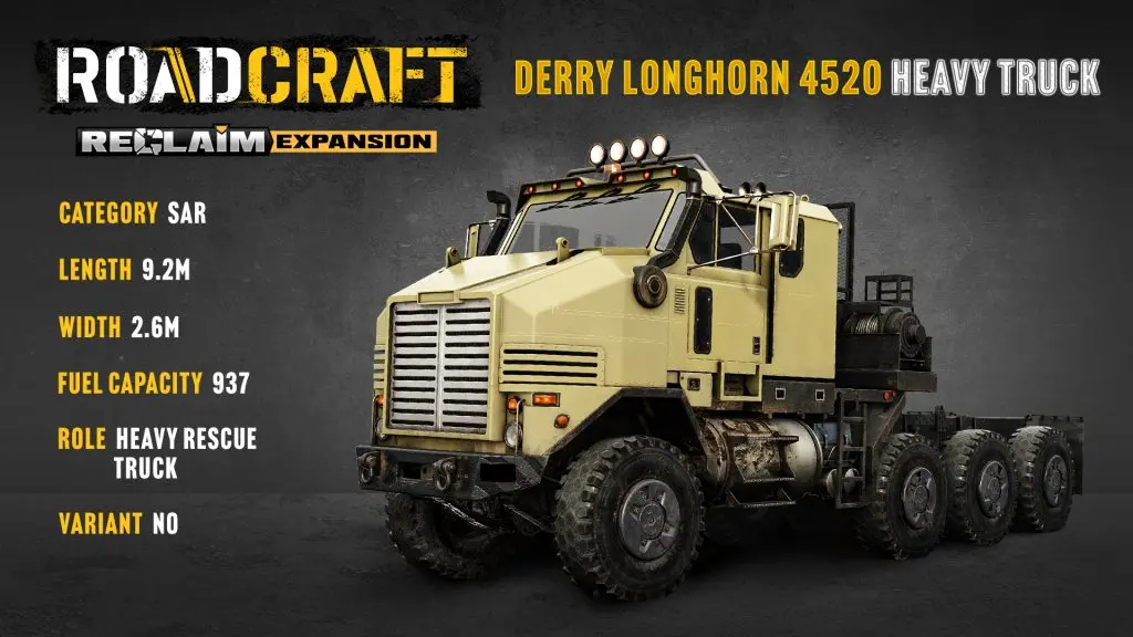 RoadCraft Derry Longhorn 4520 ağır arama kurtarma kamyonu