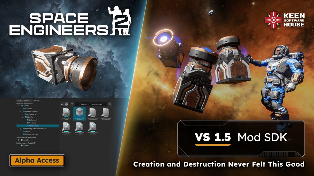Space Engineers 2 VS 1.5 modlama güncellemesinin duyuru görseli