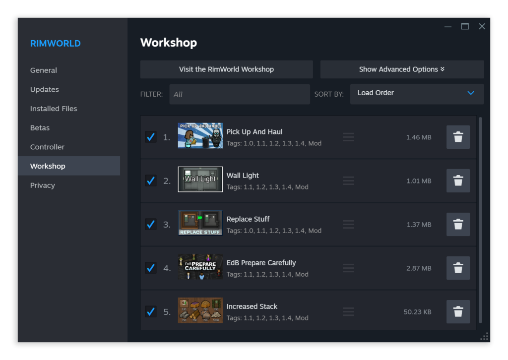 Steam Atölyesi yükleme sırası ve abonelik listesinin görüldüğü oyun özellikleri penceresi