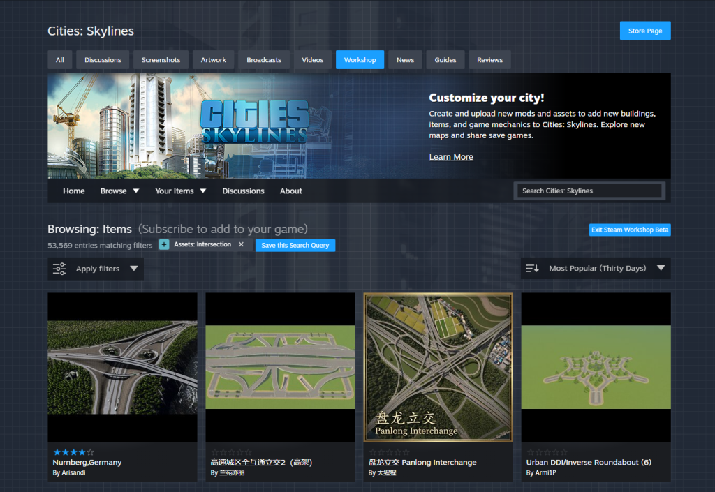 Steam Atölyesi nedir sorusunun görsel cevabı: ögelerin ızgara hâlinde listelendiği tarama sayfası